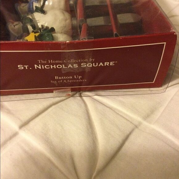 St Nicholas Square Snowmen Christmas Spreaders - Picture 2 of 3